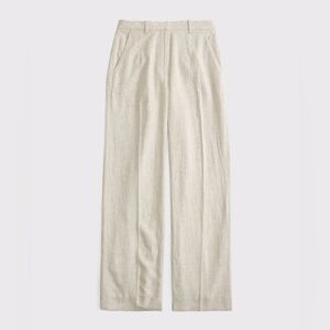 Abercrombie & Fitch Tailored Linen-Blend Ultra Wide Leg Pants size 24 / 00short